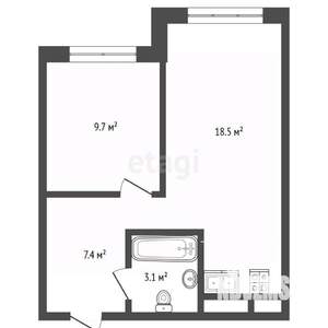 2-к квартира, вторичка, 41м2, 8/15 этаж