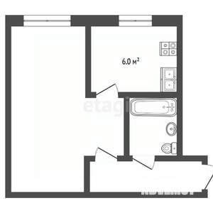 1-к квартира, вторичка, 31м2, 4/5 этаж