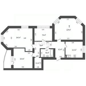 4-к квартира, вторичка, 105м2, 5/9 этаж