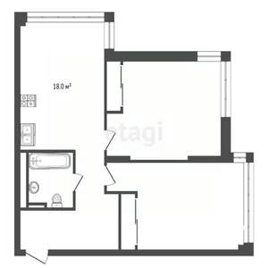 3-к квартира, вторичка, 64м2, 9/15 этаж