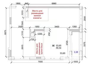 3-к квартира, вторичка, 55м2, 6/15 этаж