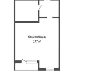 1-к квартира, вторичка, 28м2, 8/9 этаж