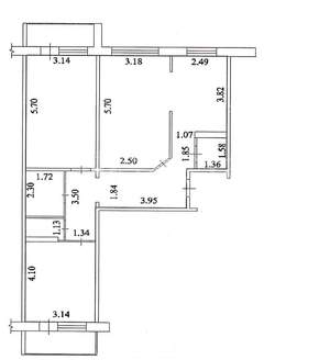 3-к квартира, вторичка, 81м2, 2/10 этаж