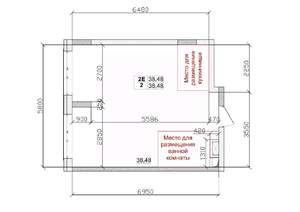 2-к квартира, вторичка, 38м2, 3/15 этаж