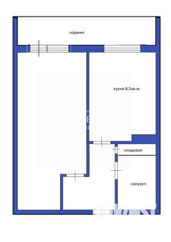 1-к квартира, вторичка, 32м2, 7/16 этаж