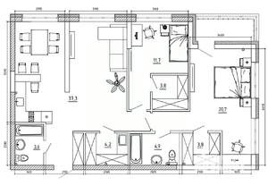 4-к квартира, вторичка, 102м2, 2/8 этаж