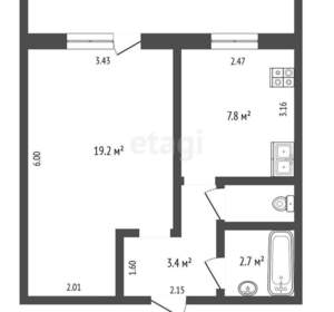 1-к квартира, вторичка, 34м2, 7/10 этаж