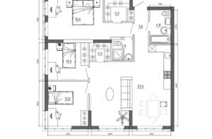 4-к квартира, вторичка, 99м2, 15/15 этаж