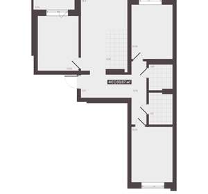 4-к квартира, вторичка, 84м2, 4/16 этаж
