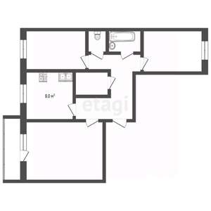 3-к квартира, вторичка, 63м2, 7/10 этаж