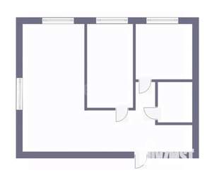 2-к квартира, вторичка, 45м2, 2/5 этаж