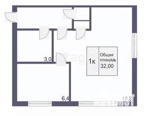 1-к квартира, вторичка, 40м2, 9/10 этаж