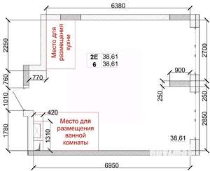 2-к квартира, строящийся дом, 39м2, 13/15 этаж