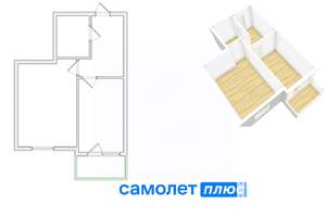 1-к квартира, вторичка, 35м2, 4/16 этаж