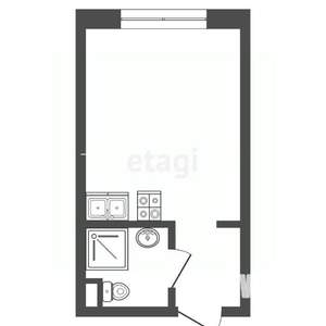 Студия квартира, вторичка, 25м2, 13/16 этаж