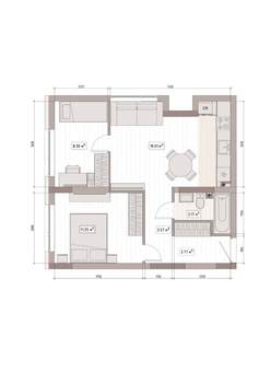 2-к квартира, вторичка, 50м2, 6/15 этаж