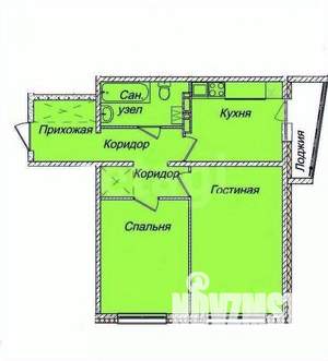 2-к квартира, вторичка, 56м2, 4/9 этаж