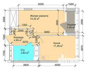 1-к квартира, вторичка, 35м2, 10/15 этаж