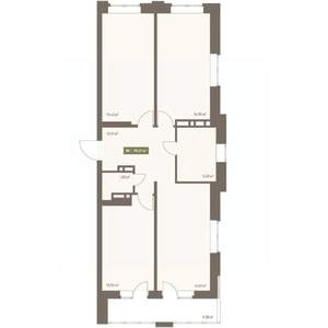 3-к квартира, вторичка, 78м2, 9/16 этаж