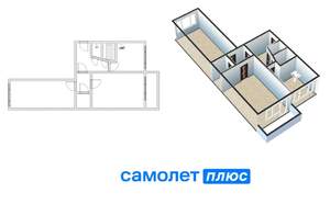 2-к квартира, вторичка, 45м2, 3/5 этаж