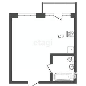 1-к квартира, вторичка, 33м2, 12/12 этаж