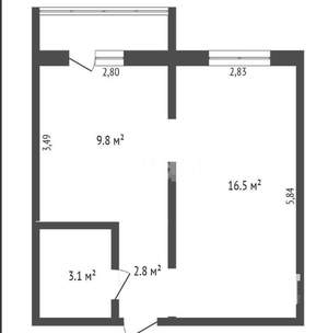 1-к квартира, вторичка, 32м2, 3/9 этаж